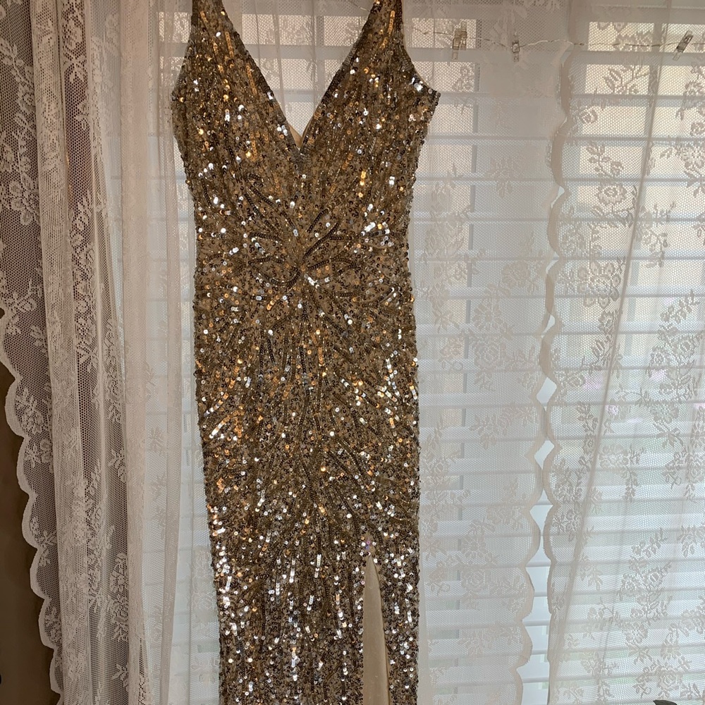 Sequin evening formal gown